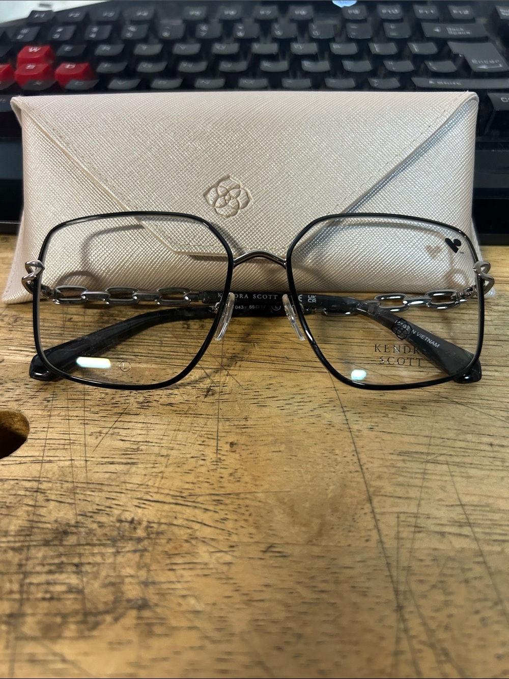 Kendra Scott KE2102 043 Ruthenium Black Eyeglasses 55-17-140